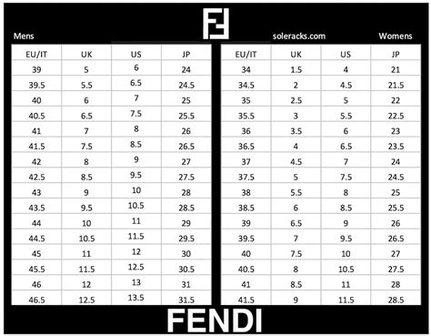 fendi clothing size chart.